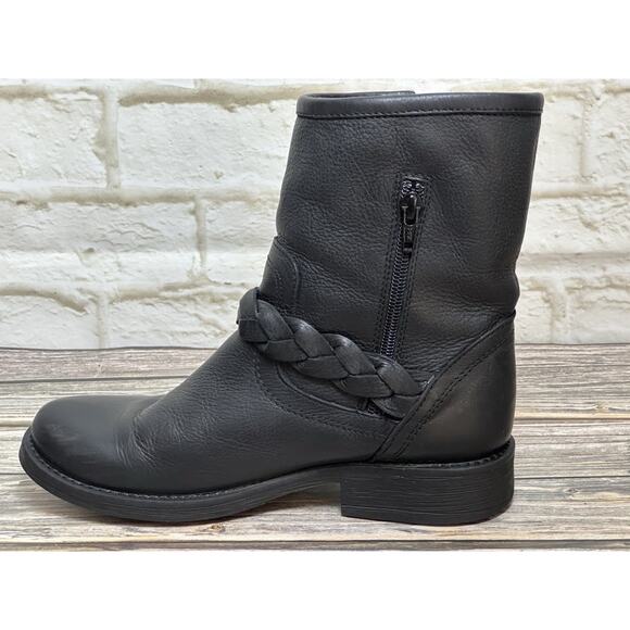 Women's Black Chunky Steven Madden Grunge Motorcycle Goth Boots‎ 7M - Picture 15 of 16